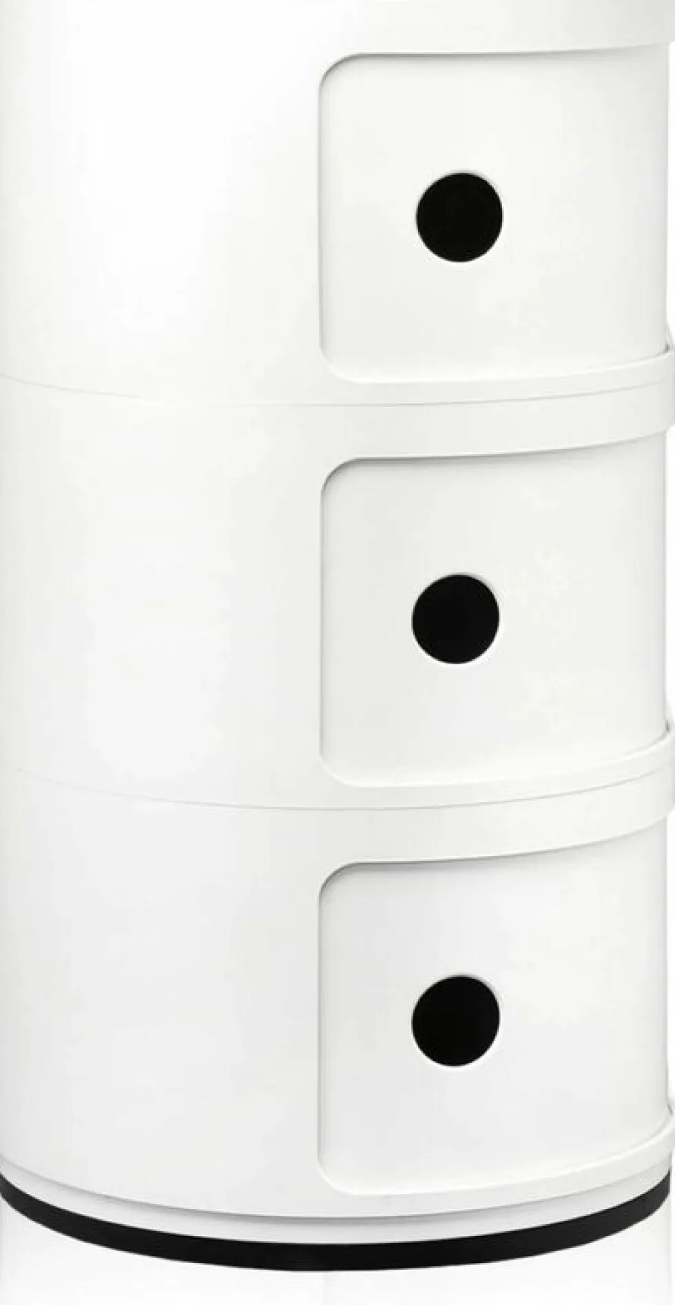 Table de chevet blanche 3 tiroirs Componibili - Kartell
