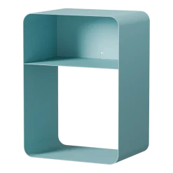 Table de chevet en acier bleu 58x42x30cm Damio - Metallbude