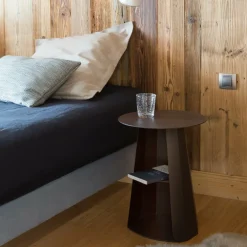 Table de chevet en acier olive 39 cm Ankara - Matière Grise