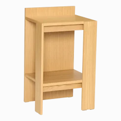 Table de chevet en bois de chêne naturel 42x37x70cm Merge - Hübsch