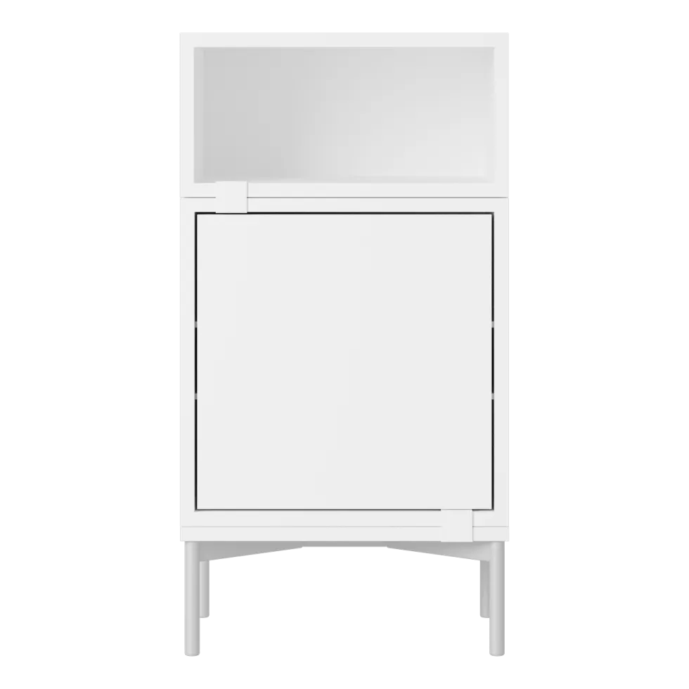 Table de chevet en bois mdf blanc 44x83cm Stacked Configuration 2 - Muuto