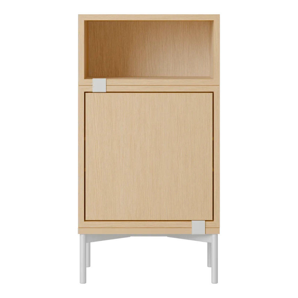 Table de chevet en bois mdf chêne 44x83cm Stacked Configuration 2 - Muuto