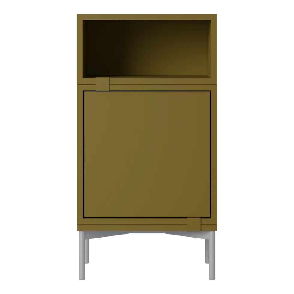 Table de chevet en bois mdf marron vert 44x83cm Stacked Configuration 2 - Muuto