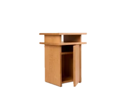 Table de chevet en bouleau brun chaud 37 x 37 x 54 cm Ratio - Frama
