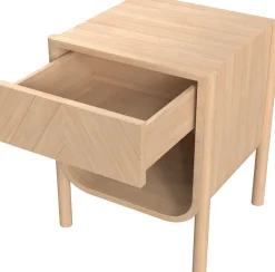 Table de chevet en chêne naturel 44x40x54cm Marius - Hartô