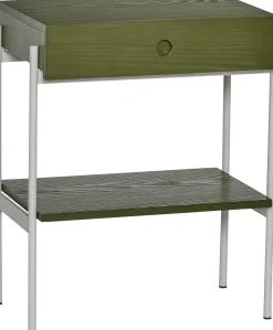 Table de chevet en frêne verte 48x32xh60cm - Hübsch