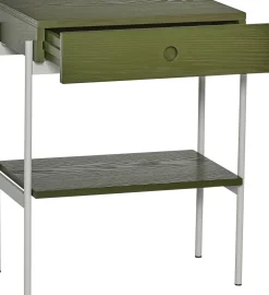 Table de chevet en frêne verte 48x32xh60cm - Hübsch