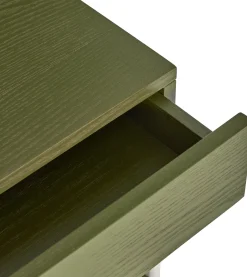Table de chevet en frêne verte 48x32xh60cm - Hübsch