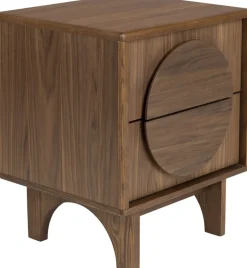 Table de chevet en noyer Groove - Zuiver