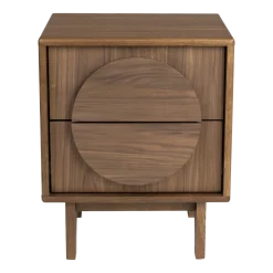 Table de chevet en noyer Groove - Zuiver