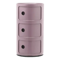 Table de chevet mauve 3 tiroirs Componibili - Kartell