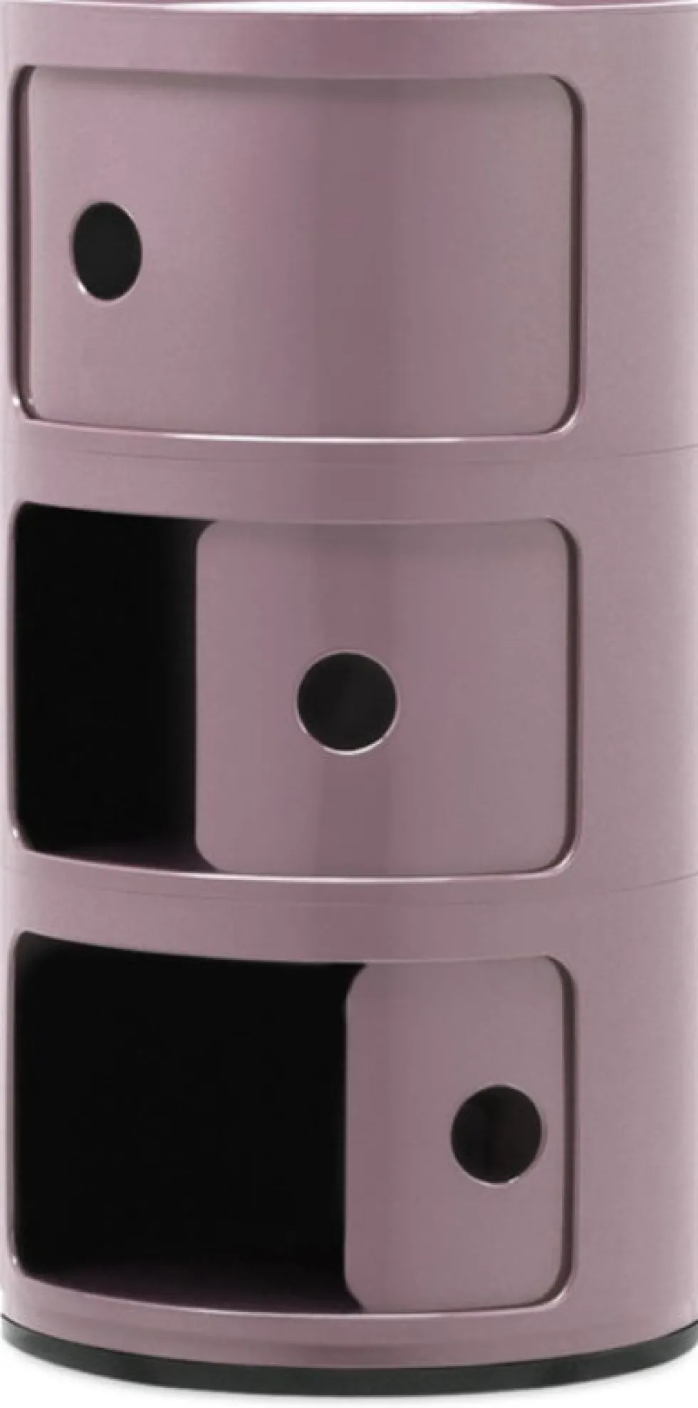 Table de chevet mauve 3 tiroirs Componibili - Kartell
