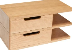 Table de chevet murale en bois de chêne naturel 40x20x20cm Open - Hübsch
