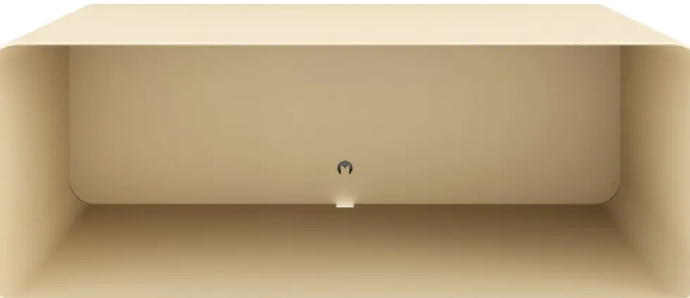 Table de chevet suspendue en acier beige cashew 47x17x25cm Nelio - Metallbude