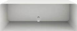 Table de chevet suspendue en acier blanc 47x17x25cm Nelio - Metallbude