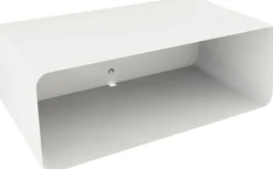 Table de chevet suspendue en acier blanc 47x17x25cm Nelio - Metallbude