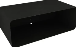 Table de chevet suspendue en acier noir 47x17x25cm Nelio - Metallbude