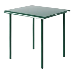 Table de jardin carrée en acier inoxydable vert mousse 75x75cm Patio - Tolix
