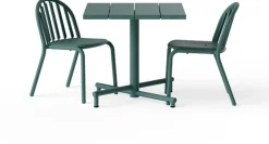 Table de jardin carrée en aluminium sauge foncé 80x76cm Fred's - Fatboy
