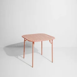 Table de jardin carrée rose blush Week-End - Petite Friture