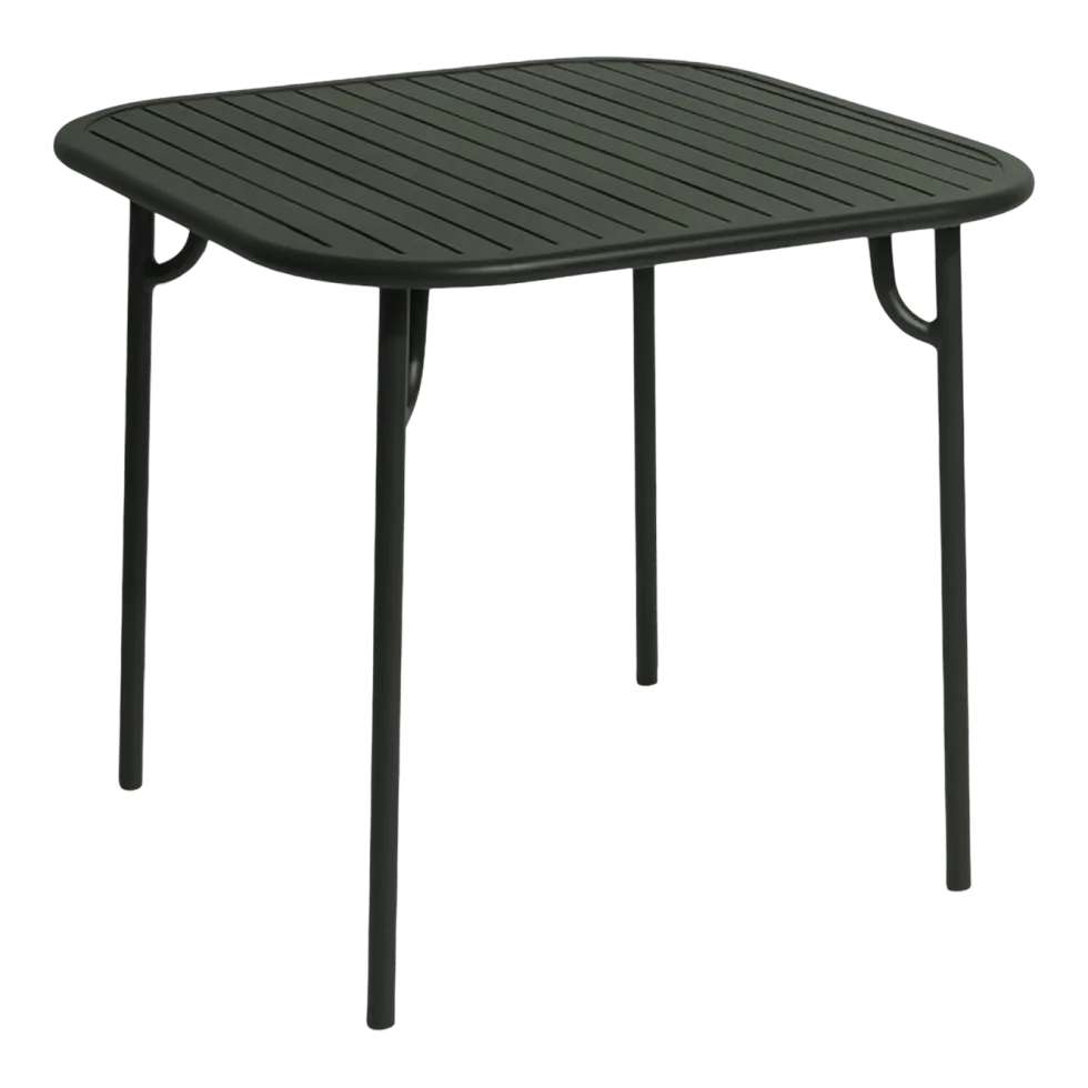 Table de jardin carrée vert bouteille Week-End - Petite Friture