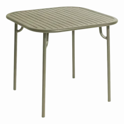 Table de jardin carrée vert jade Week-End - Petite Friture