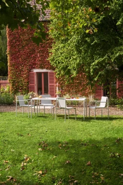Table de jardin en acier thermolaqué gris grapahite 8 places 190x90cm Panorama - TIPTOE