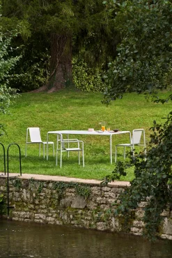 Table de jardin en acier thermolaqué gris grapahite 8 places 190x90cm Panorama - TIPTOE
