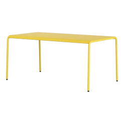 Table de jardin en acier thermolaqué jaune soleil 6 places 160x90cm Panorama - TIPTOE