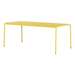 Table de jardin en acier thermolaqué jaune soleil 8 places 190x90cm Panorama - TIPTOE