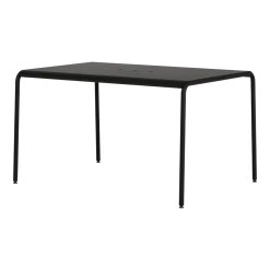 Table de jardin en acier thermolaqué noir graphite 4 places 130x90cm Panorama - TIPTOE