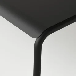Table de jardin en acier thermolaqué noir graphite 6 places 160x90cm Panorama - TIPTOE