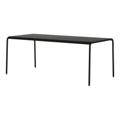 Table de jardin en acier thermolaqué noir graphite 8 places 190x90cm Panorama - TIPTOE