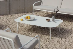 Table de jardin ovale en acier blanc 120cm Lago - Metallbude