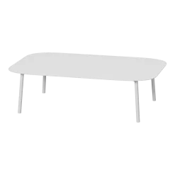 Table de jardin ovale en acier blanc 120cm Lago - Metallbude