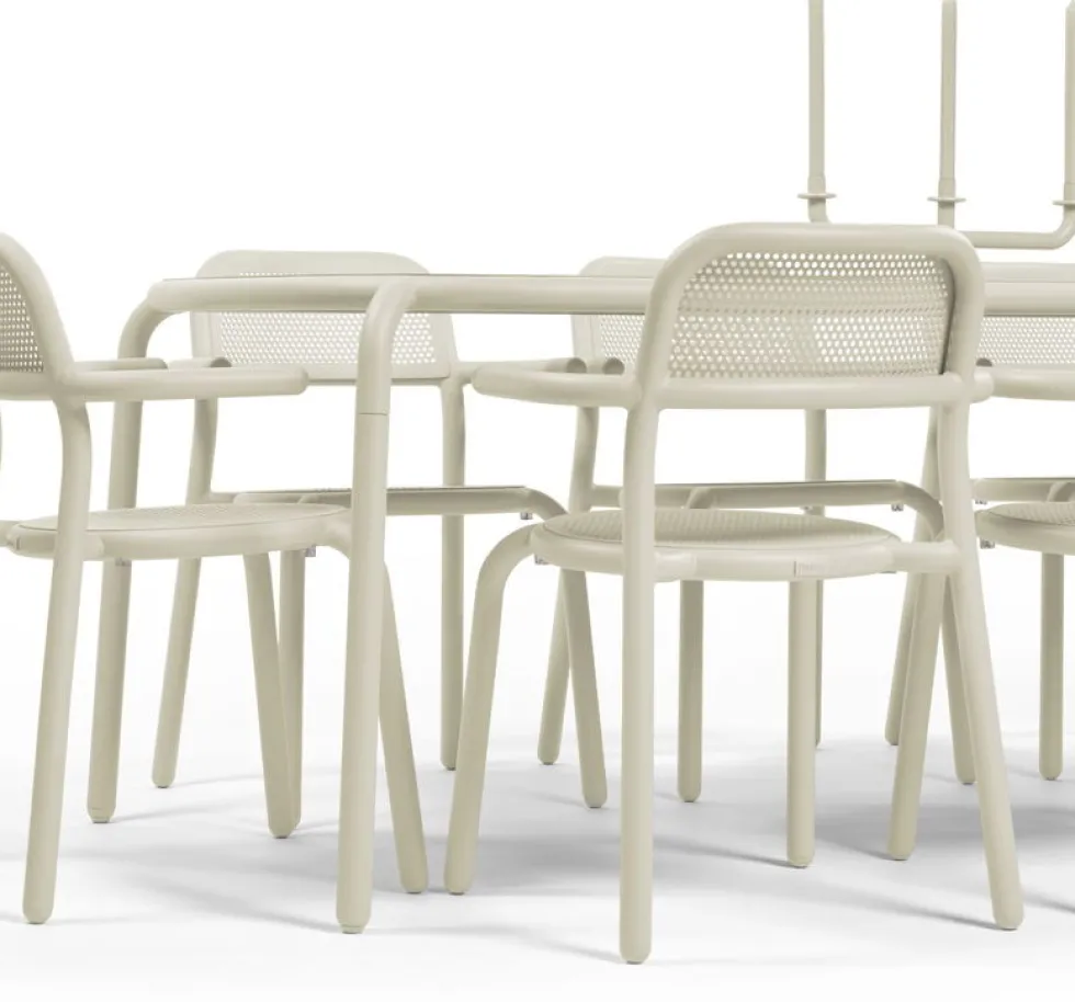 Table de jardin rectangulaire beige Toni Tablo - Fatboy
