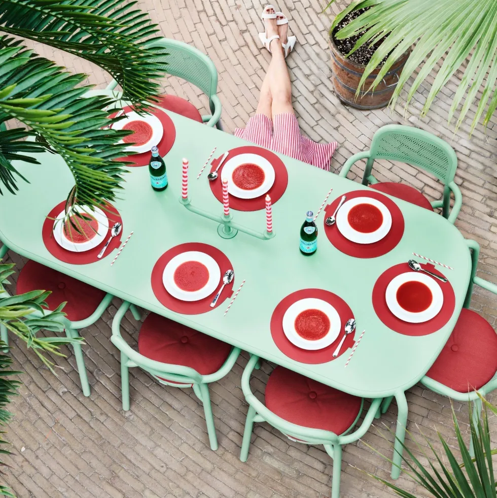 Table de jardin rectangulaire beige Toni Tablo - Fatboy