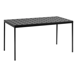 Table de jardin rectangulaire en acier anthracite 144 x 76 cm Balcony - HAY