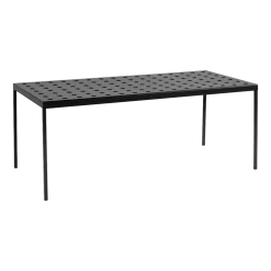 Table de jardin rectangulaire en acier anthracite 190 x 87 cm Balcony - HAY