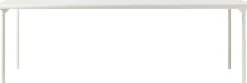 Table de jardin rectangulaire en acier inoxydable blanc pur 240x100cm Patio - Tolix