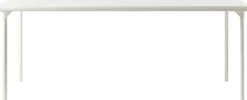 Table de jardin rectangulaire en acier inoxydable blanc pur 200x100cm Patio - Tolix