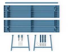 Table de jardin rectangulaire en aluminium bleu 220x100x76cm Fred's - Fatboy