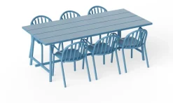 Table de jardin rectangulaire en aluminium bleu 220x100x76cm Fred's - Fatboy