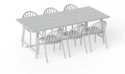 Table de jardin rectangulaire en aluminium gris clair 220x100x76cm Fred's - Fatboy