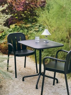 Table de jardin rectangulaire en aluminium laqué gris anthracite 60x70x74cm Deville - HAY
