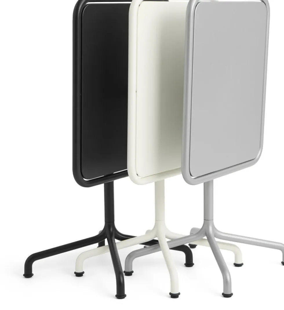 Table de jardin rectangulaire en aluminium laqué gris anthracite 60x70x74cm Deville - HAY