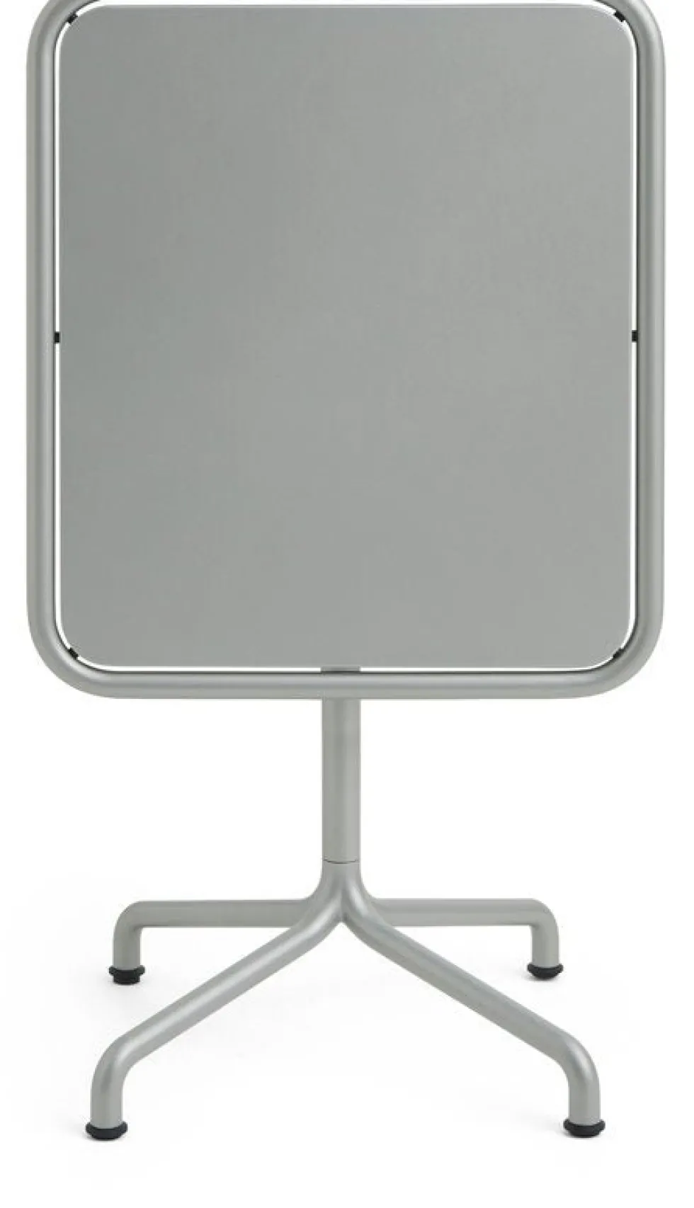 Table de jardin rectangulaire en aluminium laqué gris argenté 60x70x74cm Deville - HAY