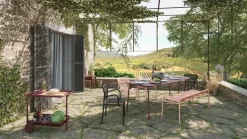 Table de jardin rectangulaire en aluminium terracotta 220 cm Week end - Petite friture
