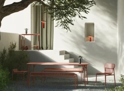 Table de jardin rectangulaire en aluminium terracotta 220 cm Week end - Petite friture