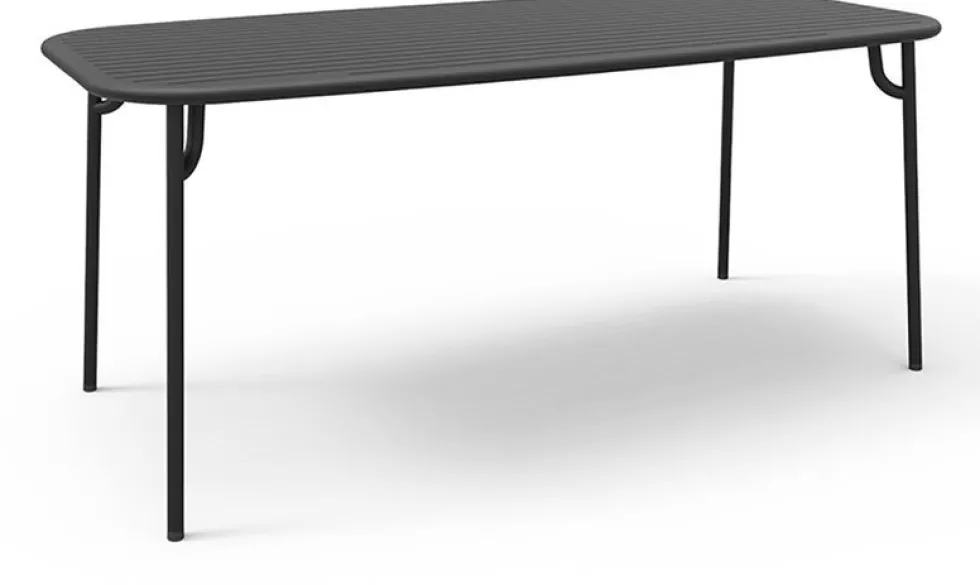 Table de jardin rectangulaire noire 180 cm Week-End - Petite Friture